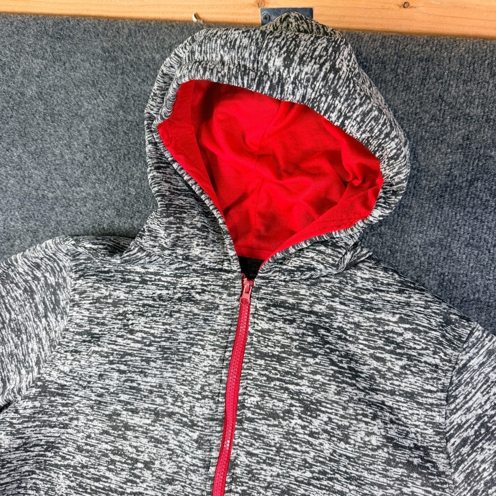 Brooklyn Xpress‎ Hoodie Mens Medium Heather Gray Full Zip Kangaroo Pockets Warm